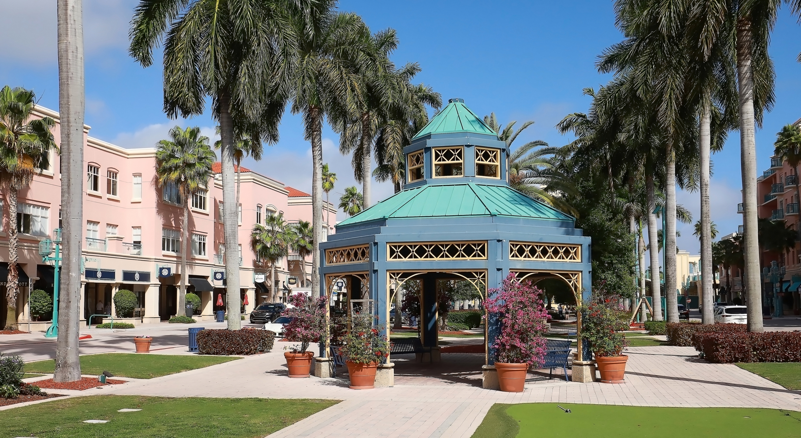 Downtown Mizner Park, Boca Raton, Florida, USA available as Framed